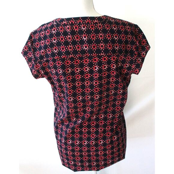 Croft & Barrow Women's Blue & Pink Cap Sleeve Button Shirt Size Small - Picture 5 of 10